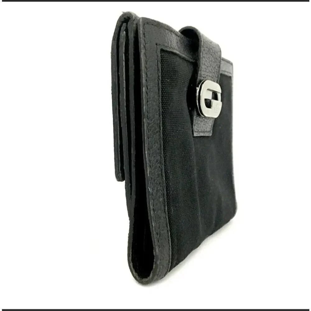 GUCCI GG Logo Canvas Leather Bifold Wallet /1A7636. 03504162106